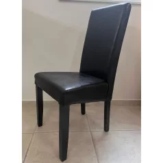 Berta szék, étkezőszék wenge - barna textilbőr - S12