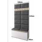 Blum 1 kárpitozott előszobafal, artisan/fekete - sárga 26 - egyedi