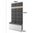 Blum 1 kárpitozott előszobafal, fehér - szürke 15