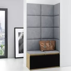   Blum 2 kárpitozott előszobafal, artisan/fekete - szürke 14