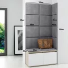 Blum 2 kárpitozott előszobafal, artisan/fekete - fekete 16