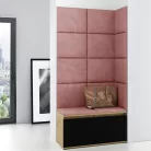 Blum 2 kárpitozott előszobafal, artisan/fekete - rózsaszín 23 - egyedi