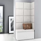 Blum 2 kárpitozott előszobafal, fehér - krém 01