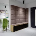 Blum 3 kárpitozott előszobafal, artisan/fekete - barna 06