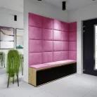 Blum 3 kárpitozott előszobafal, artisan/fekete - pink 10 - egyedi