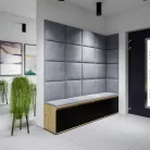 Blum 3 kárpitozott előszobafal, artisan/fekete - szürke 14