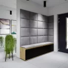 Blum 3 kárpitozott előszobafal, artisan/fekete - ezüst 33 - egyedi