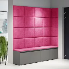 Blum 3 kárpitozott előszobafal, grafit - pink 10 - egyedi