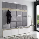 Blum 4 kárpitozott előszobafal, artisan/fekete - barna 07
