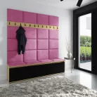 Blum 4 kárpitozott előszobafal, artisan/fekete - pink 10- egyedi