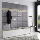 Blum 4 kárpitozott előszobafal, artisan/fekete - narancssárga 17 - egyedi