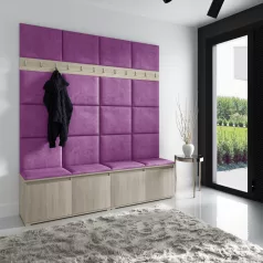Blum 4 kárpitozott előszobafal, sonoma - lila 11 - egyedi