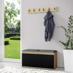   Blum 5 kárpitozott előszobafal, artisan/fekete - szürke 34 - egyedi