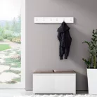 Blum 5 kárpitozott előszobafal, fehér - barna 06