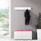 Blum 5 kárpitozott előszobafal, fehér - pink 10 - egyedi