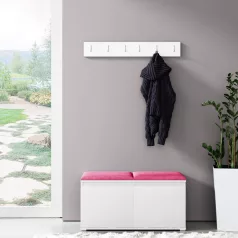 Blum 5 kárpitozott előszobafal, fehér - pink 10 - egyedi