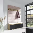 Blum 6 kárpitozott előszobafal, artisan/fekete - rózsaszín 19 - egyedi
