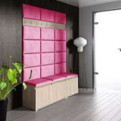 Blum 6 kárpitozott előszobafal, sonoma - pink 10 - egyedi