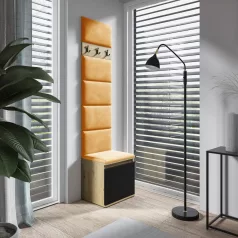  Blum 7 kárpitozott előszobafal, artisan/fekete - sárga 26 - egyedi