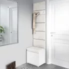 Blum 7 kárpitozott előszobafal, fehér - krém 01