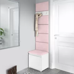   Blum 7 kárpitozott előszobafal, fehér - rózsaszín 19 - egyedi