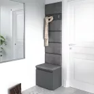 Blum 7 kárpitozott előszobafal, grafit - sötétszürke 15