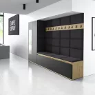 Blum 9 kárpitozott előszobafal tükörrel, artisan/fekete - fekete 16