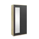 Blum 9 kárpitozott előszobafal tükörrel, artisan/fekete - rózsaszín 19 - egyedi