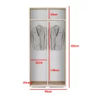 Blum 10 kárpitozott előszobafal tükörrel, artisan/fekete - rózsaszín 23 - egyedi