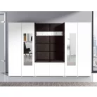 Blum 10 kárpitozott előszobafal tükörrel, fehér - barna 08