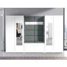 Blum 10 kárpitozott előszobafal tükörrel, fehér - szürke 14