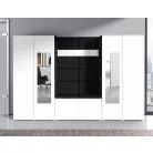 Blum 10 kárpitozott előszobafal tükörrel, fehér - fekete 16