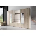 Blum 10 kárpitozott előszobafal tükörrel, sonoma - krém 01