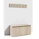 Blum 10 kárpitozott előszobafal tükörrel, sonoma - krém 01