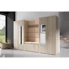 Blum 10 kárpitozott előszobafal tükörrel, sonoma - bézs 04