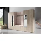 Blum 10 kárpitozott előszobafal tükörrel, sonoma - barna 05