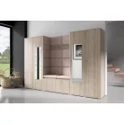 Blum 10 kárpitozott előszobafal tükörrel, sonoma - barna 06