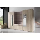 Blum 10 kárpitozott előszobafal tükörrel, sonoma - barna 08