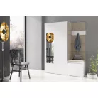 Blum 11 kárpitozott előszobafal tükörrel, fehér - bézs 02