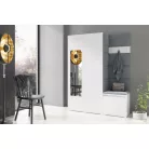 Blum 11 kárpitozott előszobafal tükörrel, fehér - szürke 14