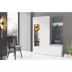   Blum 11 kárpitozott előszobafal tükörrel, fehér - szürke 14