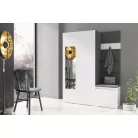 Blum 11 kárpitozott előszobafal tükörrel, fehér - fekete 16