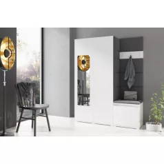   Blum 11 kárpitozott előszobafal tükörrel, fehér - fekete 16