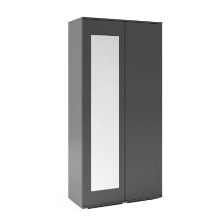 Blum 11 kárpitozott előszobafal tükörrel, grafit - rózsaszín 19 - egyedi