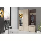 Blum 11 kárpitozott előszobafal tükörrel, sonoma - barna 08