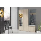 Blum 11 kárpitozott előszobafal tükörrel, sonoma - szürke 14