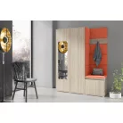 Blum 11 kárpitozott előszobafal tükörrel, sonoma - narancssárga 17 - egyedi