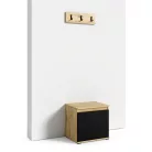 Blum 13 kárpitozott előszobafal tükörrel, artisan/fekete - barna 06