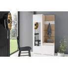 Blum 13 kárpitozott előszobafal tükörrel, fehér - bézs 04