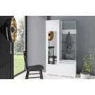 Blum 13 kárpitozott előszobafal tükörrel, fehér - szürke 14